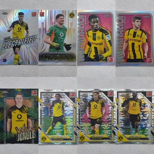 Topps 德甲Chrome 多特蒙德 科贝尔 普利希奇 斯文松 球星卡