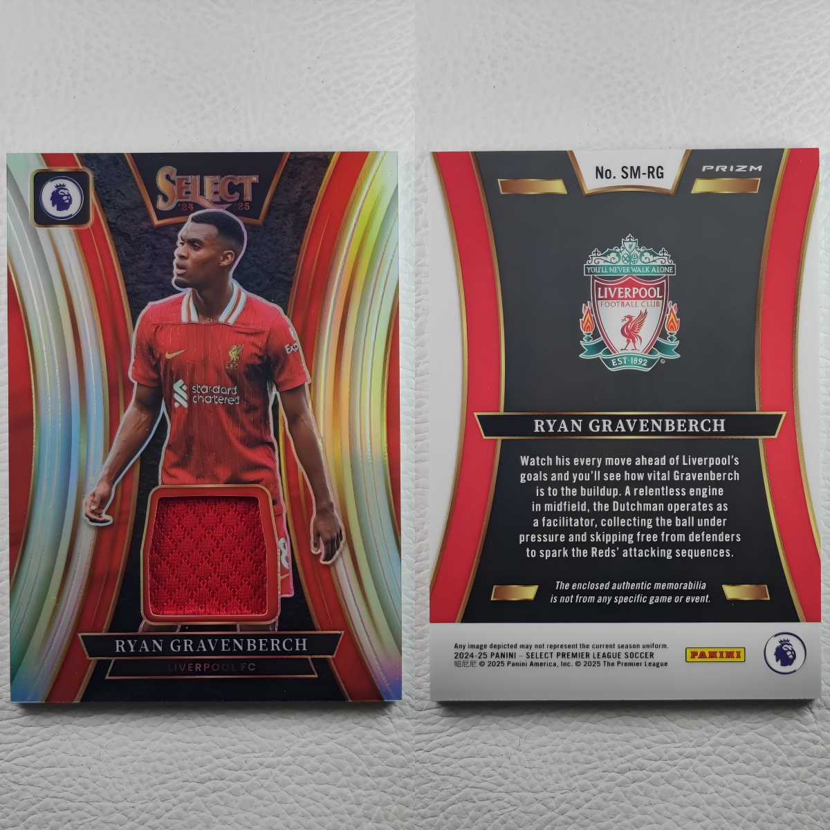 Panini Select 利物浦 荷兰 赫拉芬贝赫 球衣物料 球星卡 周边