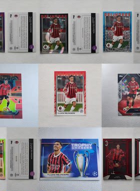 TOPPS PANINI AC米兰 曼城 赖因德斯 带编限量 球星卡 周边礼物