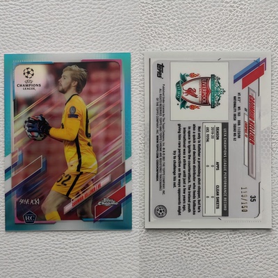 Topps 2021欧冠Chrome 凯莱赫 新秀RC 足球球星卡体育周边