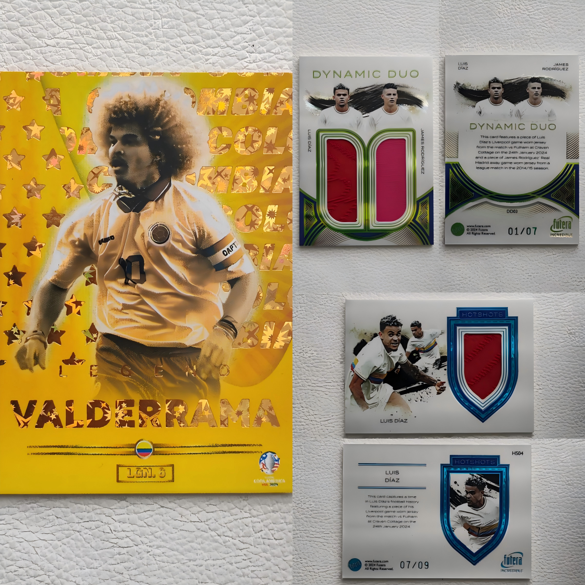 PANINI TOPPS 哥伦比亚 J罗 迪亚斯 巴尔德拉马 落场球衣 球星卡