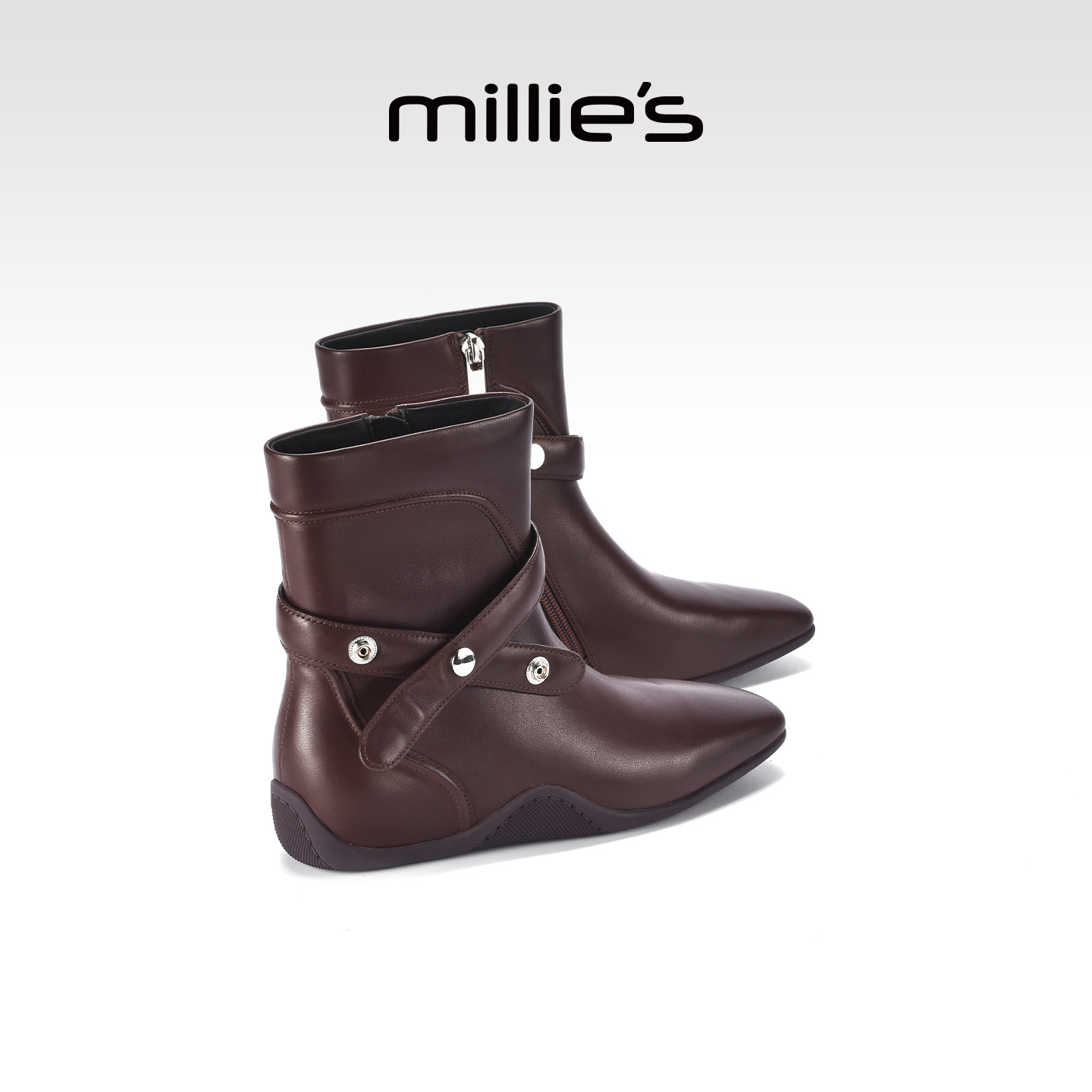 MILLIE'S/妙丽真皮切尔西靴