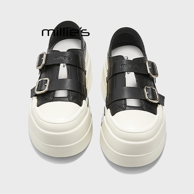 MILLIE'S/妙丽厚底轻便板鞋女2026夏季时尚百搭休闲增高运动鞋潮Z