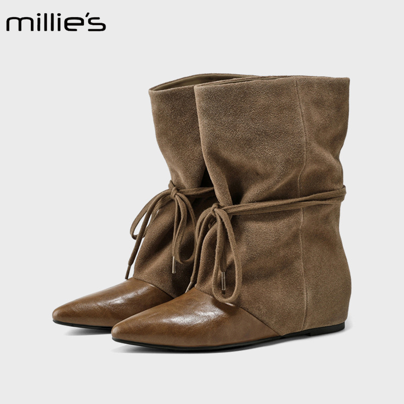 MILLIE'S/妙丽美拉德中筒骑士靴