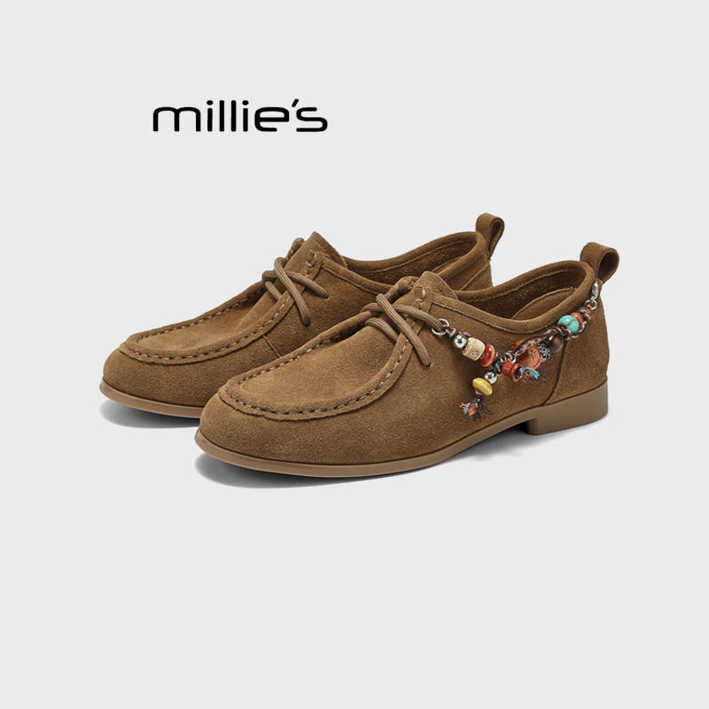 MILLIE'S/妙丽布洛克鞋豆豆鞋