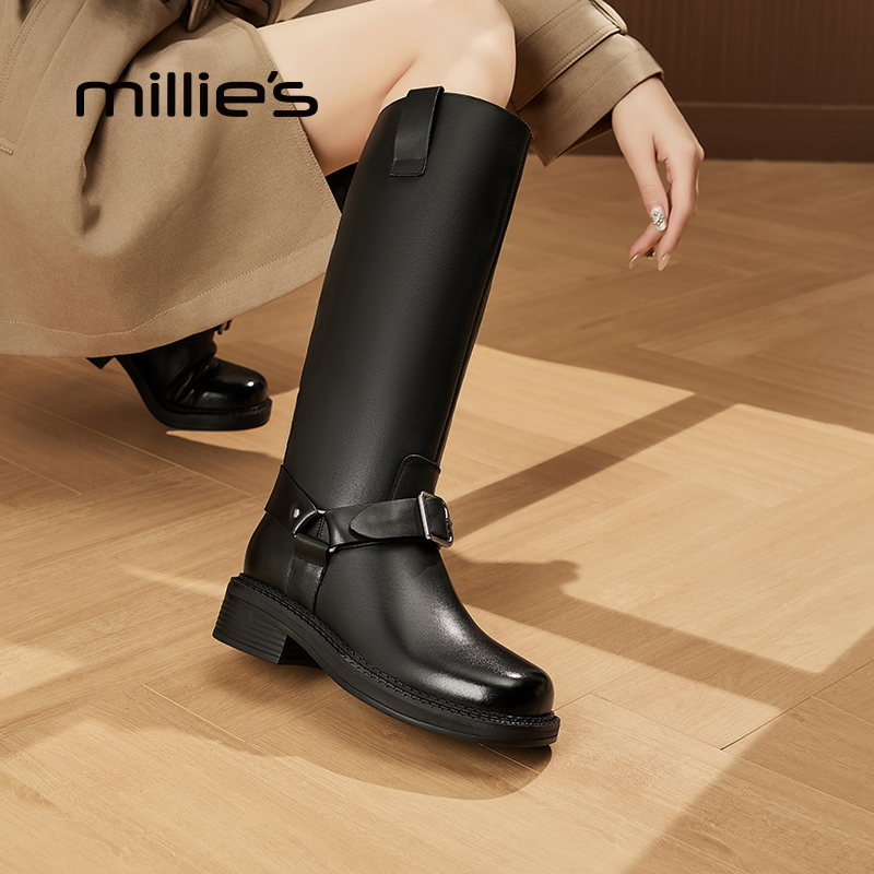MILLIE'S/妙丽巨好看厚底骑士靴