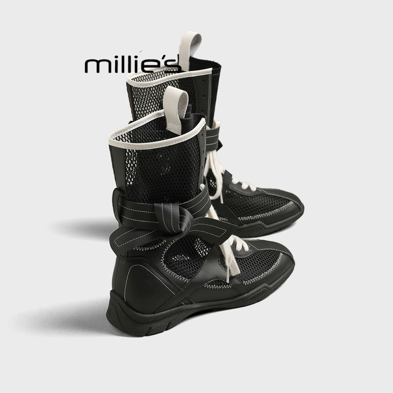 MILLIE'S/妙丽镂空透气马丁靴