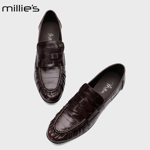MILLIE'S/妙丽百搭复古粗跟单鞋