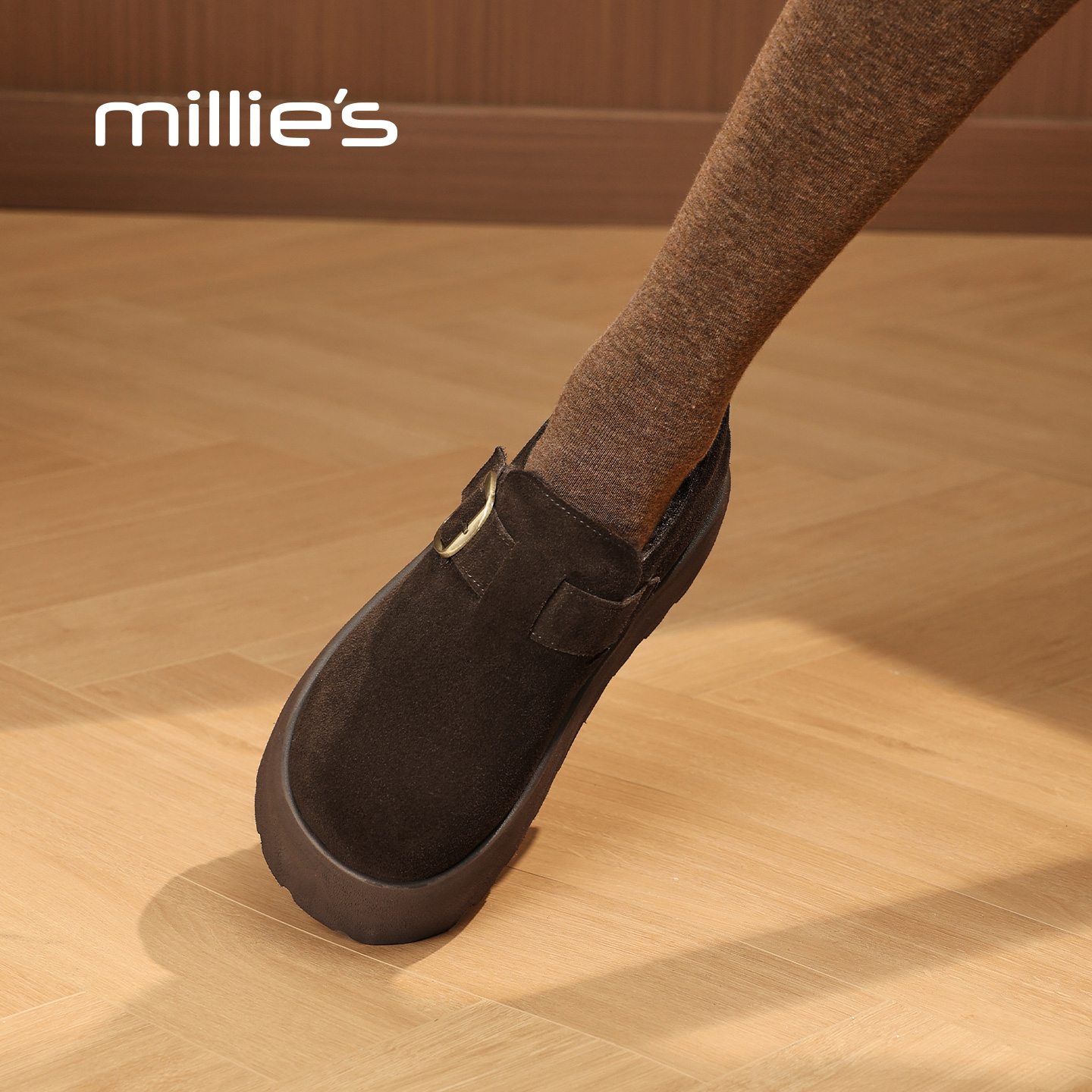 MILLIE'S/妙丽厚底勃肯鞋女