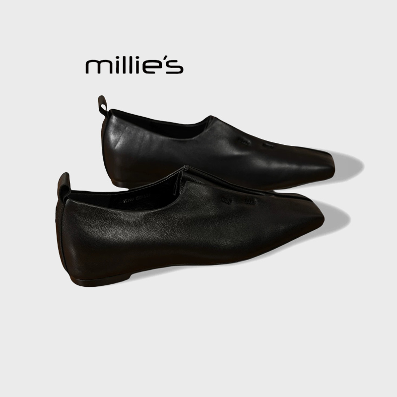 MILLIE'S/妙丽一脚蹬低跟平底鞋