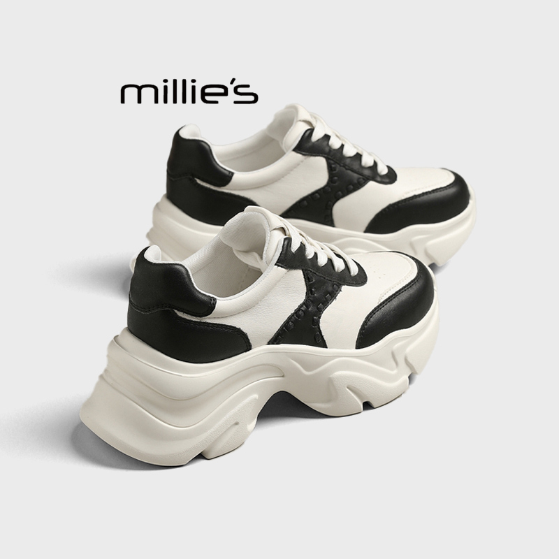 MILLIE'S/妙丽巨好看厚底老爹鞋