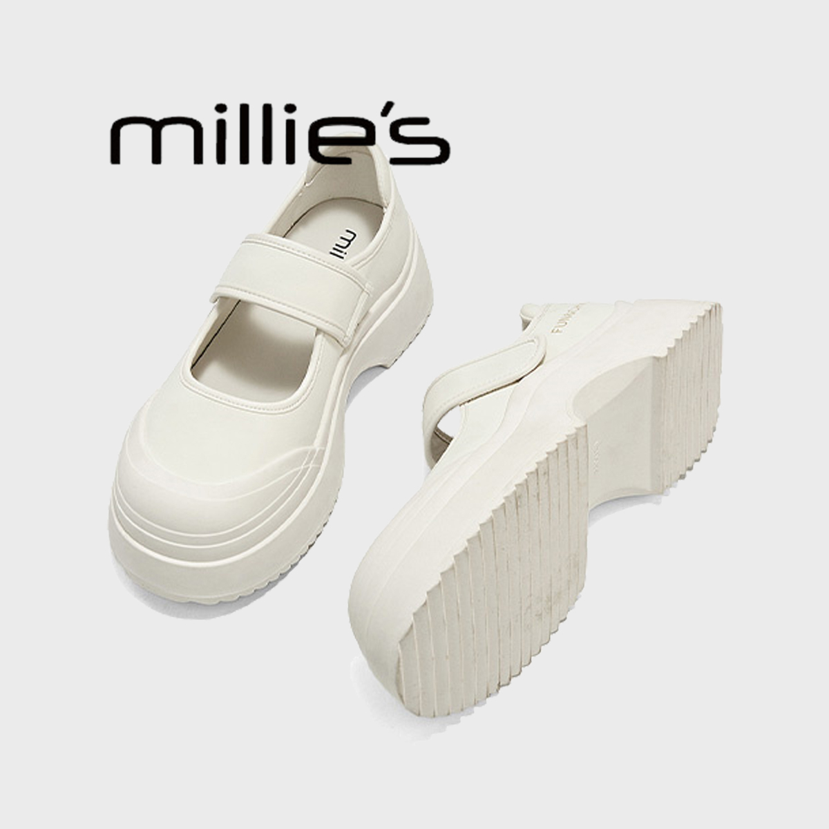 MILLIE'S妙丽厚底小皮鞋女单鞋