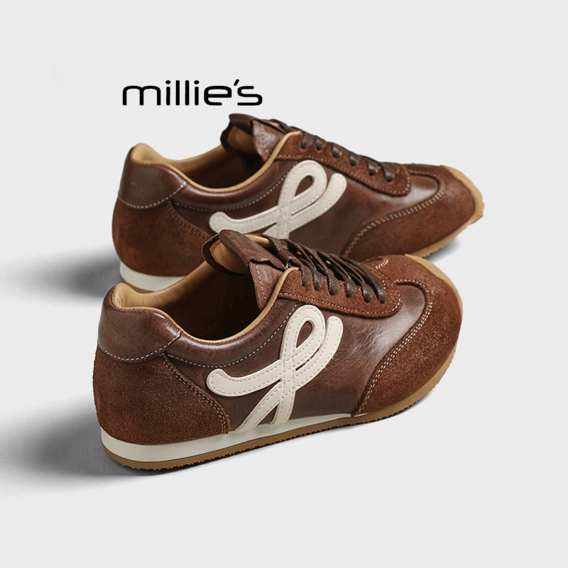 MILLIE'S/妙丽2025秋季新款透气德训鞋女爆款百搭板鞋阿甘运动鞋,女鞋,德训鞋,淘宝优惠券,粉丝福利购,淘宝优惠卷