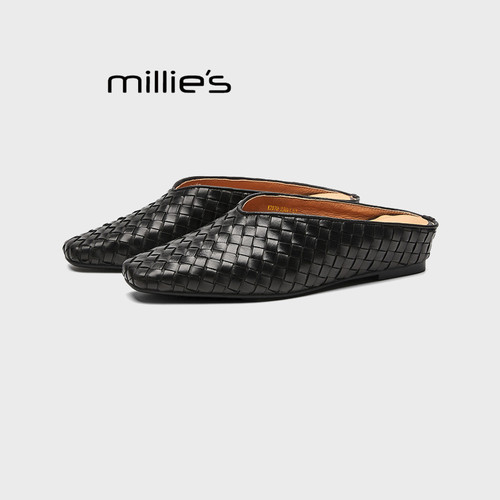 MILLIE'S/妙丽复古风镂空拖鞋