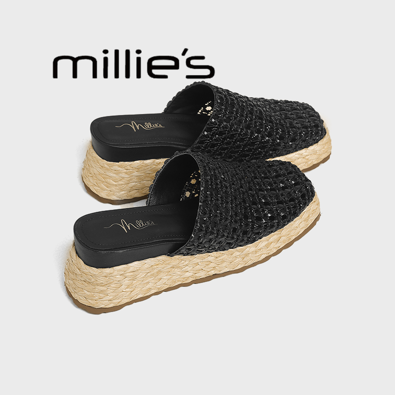 MILLIE'S/妙丽镂空包头拖鞋