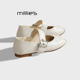 法式 妙丽复古钉珠玛丽珍女鞋 MILLIE 2026春季 新款 芭蕾舞单鞋 子