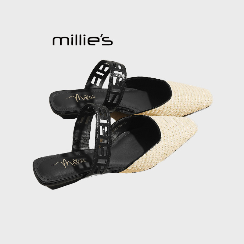 MILLIE'S/妙丽包头半拖鞋女