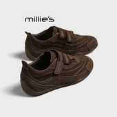 简约款 妙丽芭蕾德训鞋 MILLIE 法式 复古魔术贴休闲运动鞋 单鞋 女Z