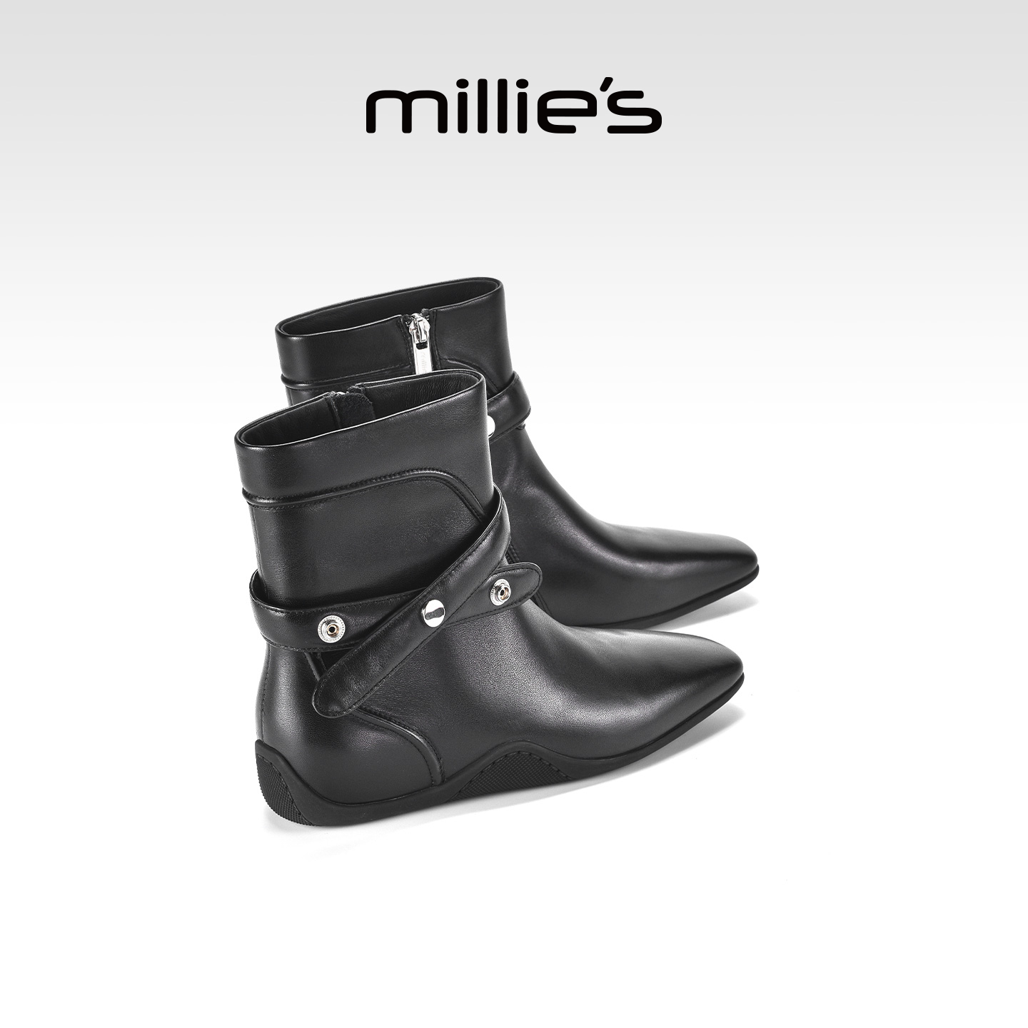 MILLIE'S/妙丽真皮切尔西靴