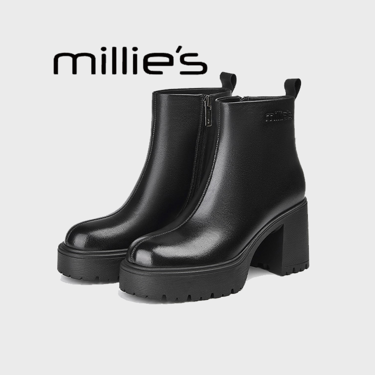 白色时装靴MILLIE'S/妙丽