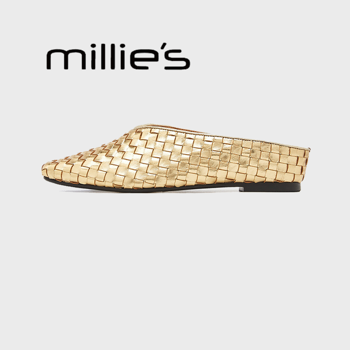 MILLIE'S/妙丽高级感编织半拖鞋