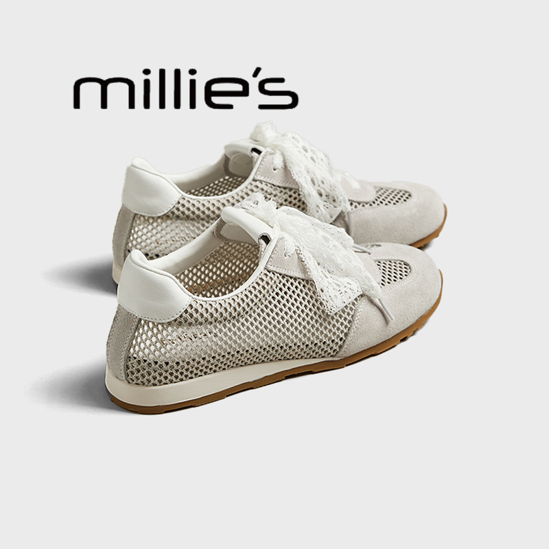 MILLIE'S/妙丽真皮休闲板鞋女