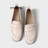 MILLIE 女平底舒适软底不累脚百搭单鞋 妙丽简约风一脚蹬乐福鞋
