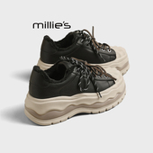休闲运动鞋 妙丽贝壳头板鞋 MILLIE 女款 2026秋款 增高厚底女鞋 子