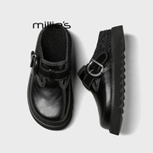 MILLIE 休闲百搭保暖雪地靴女Z 加绒英伦风大头鞋 妙丽2026新款