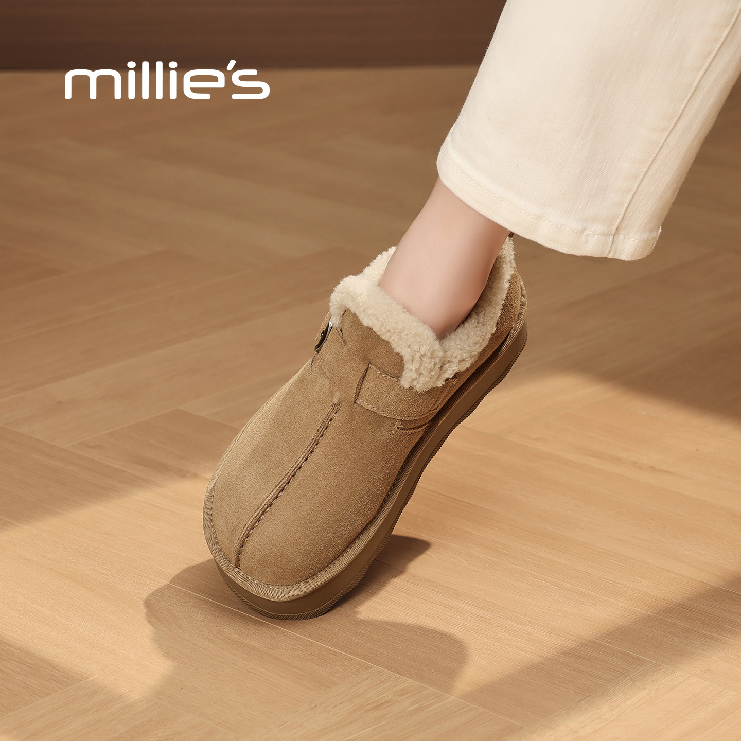 MILLIE'S/妙丽真皮勃肯鞋女
