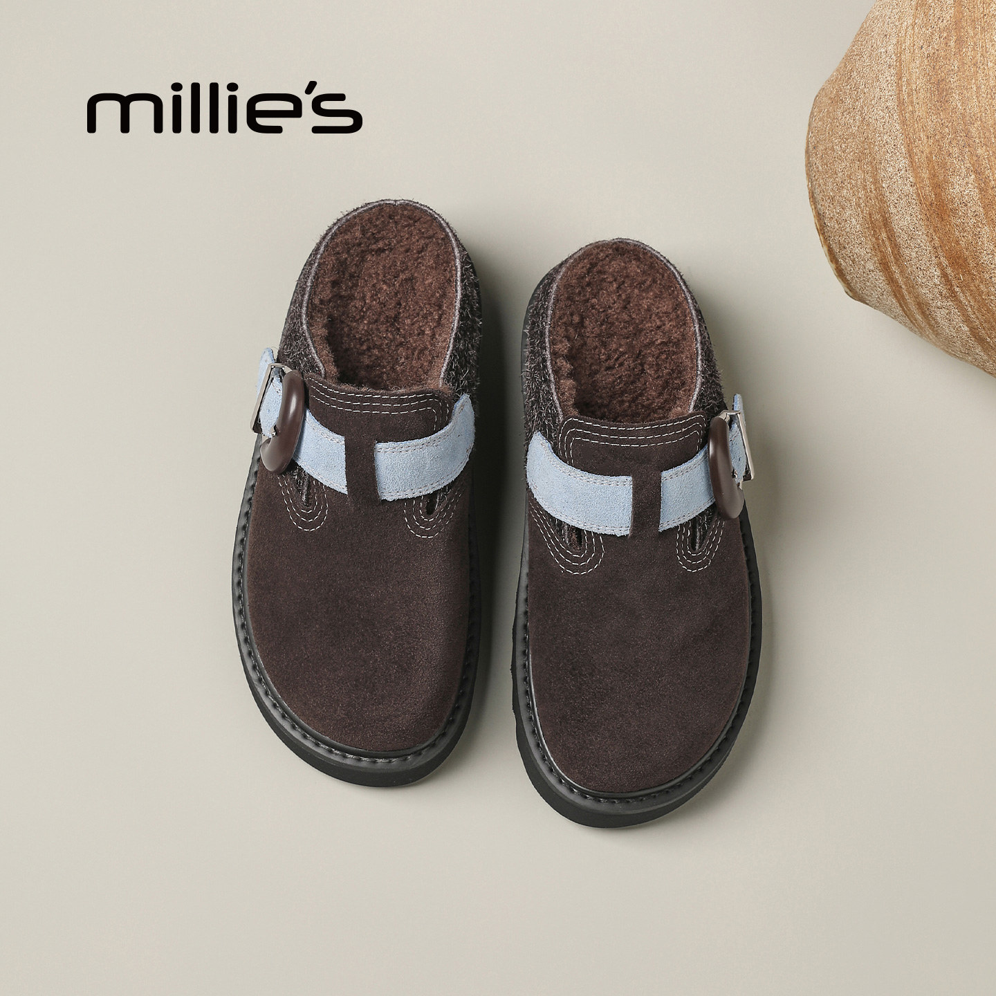 MILLIE'S/妙丽增高一脚蹬半拖鞋