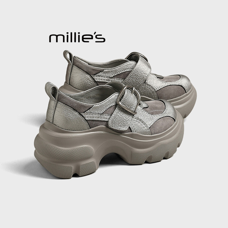 MILLIE'S/妙丽松糕厚底复古玛丽珍女鞋2026浅口增高休闲小皮鞋春,女鞋,玛丽珍鞋,淘宝优惠券,粉丝福利购,淘宝优惠卷