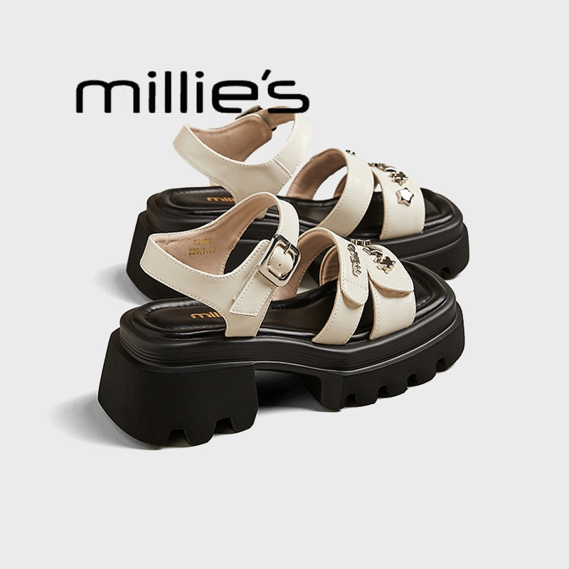 MILLIE'S/妙丽厚底增高凉鞋女
