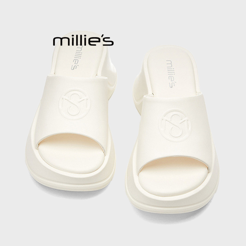 MILLIE'S/妙丽增高拖鞋女2026夏季可款外穿厚底踩屎感凉鞋沙滩鞋Z