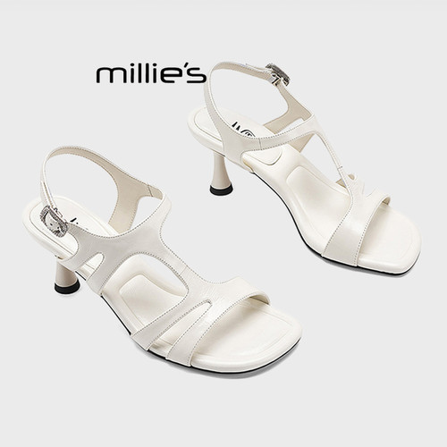 MILLIE'S/妙丽细跟一字带凉鞋