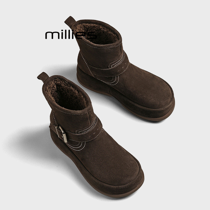 MILLIE'S/妙丽增高加绒短靴