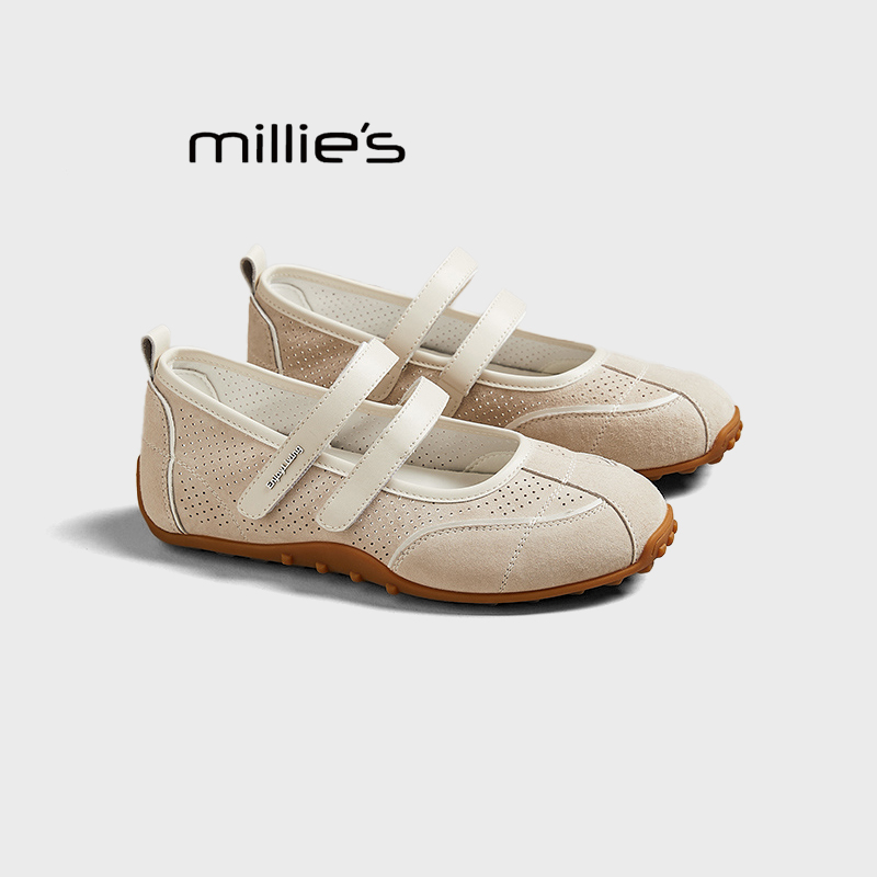 MILLIE'S/妙丽魔术贴芭蕾德训鞋