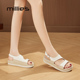 编织草编露趾凉鞋 妙丽2026新款 MILLIE 夏季 时尚 百搭休闲女凉鞋