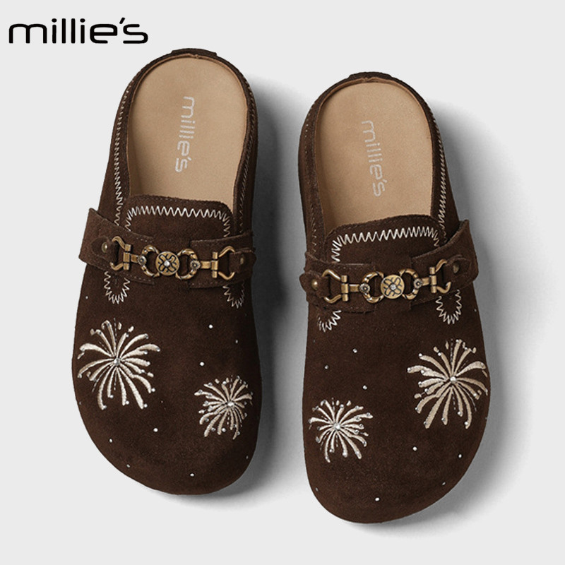 MILLIE'S/妙丽一脚蹬休闲包头拖
