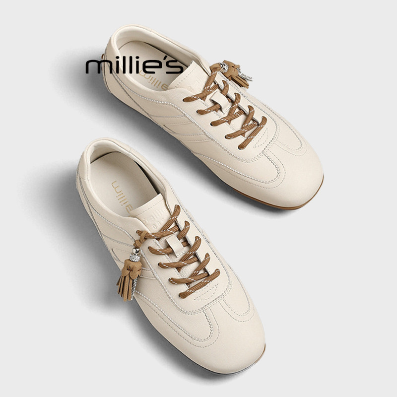 MILLIE'S/妙丽厚底德训鞋女2026春季复古休闲鞋不累脚百搭阿甘鞋,女鞋,时尚休闲鞋,淘宝优惠券,粉丝福利购,淘宝优惠卷