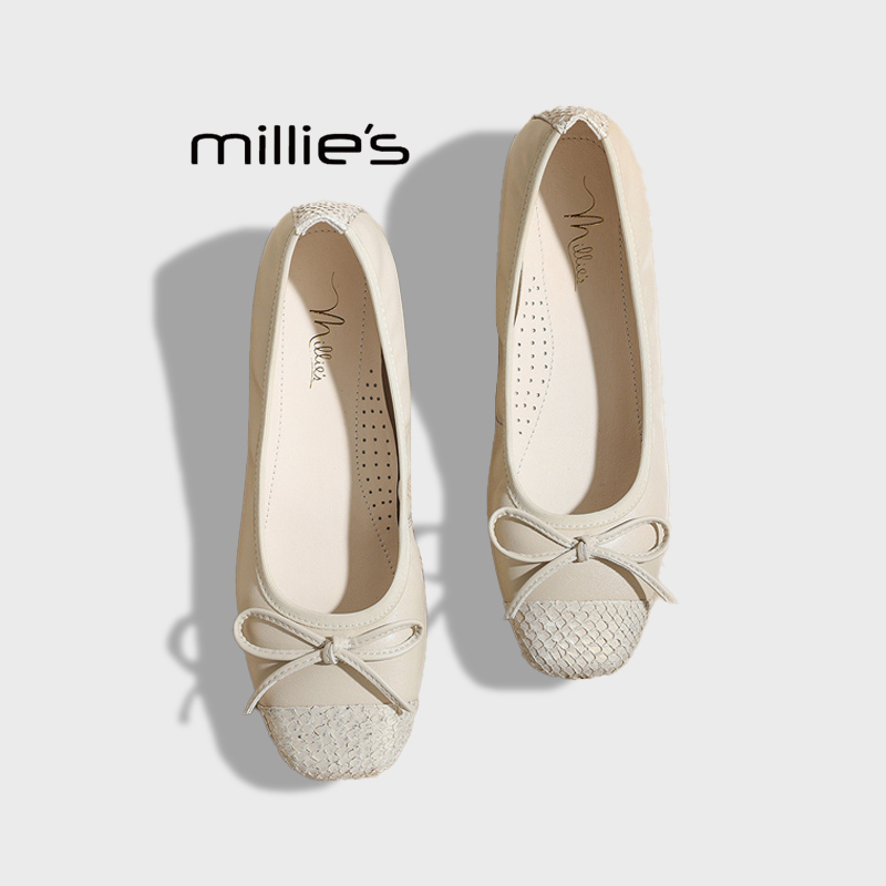 MILLIE'S/妙丽蝴蝶结平底鞋