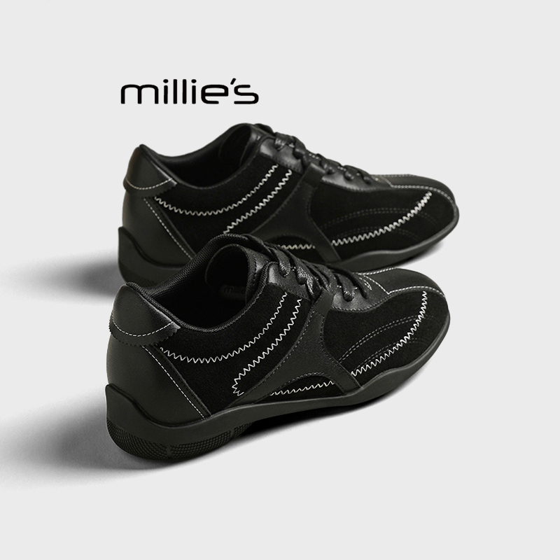 MILLIE'S/妙丽真皮德训鞋女