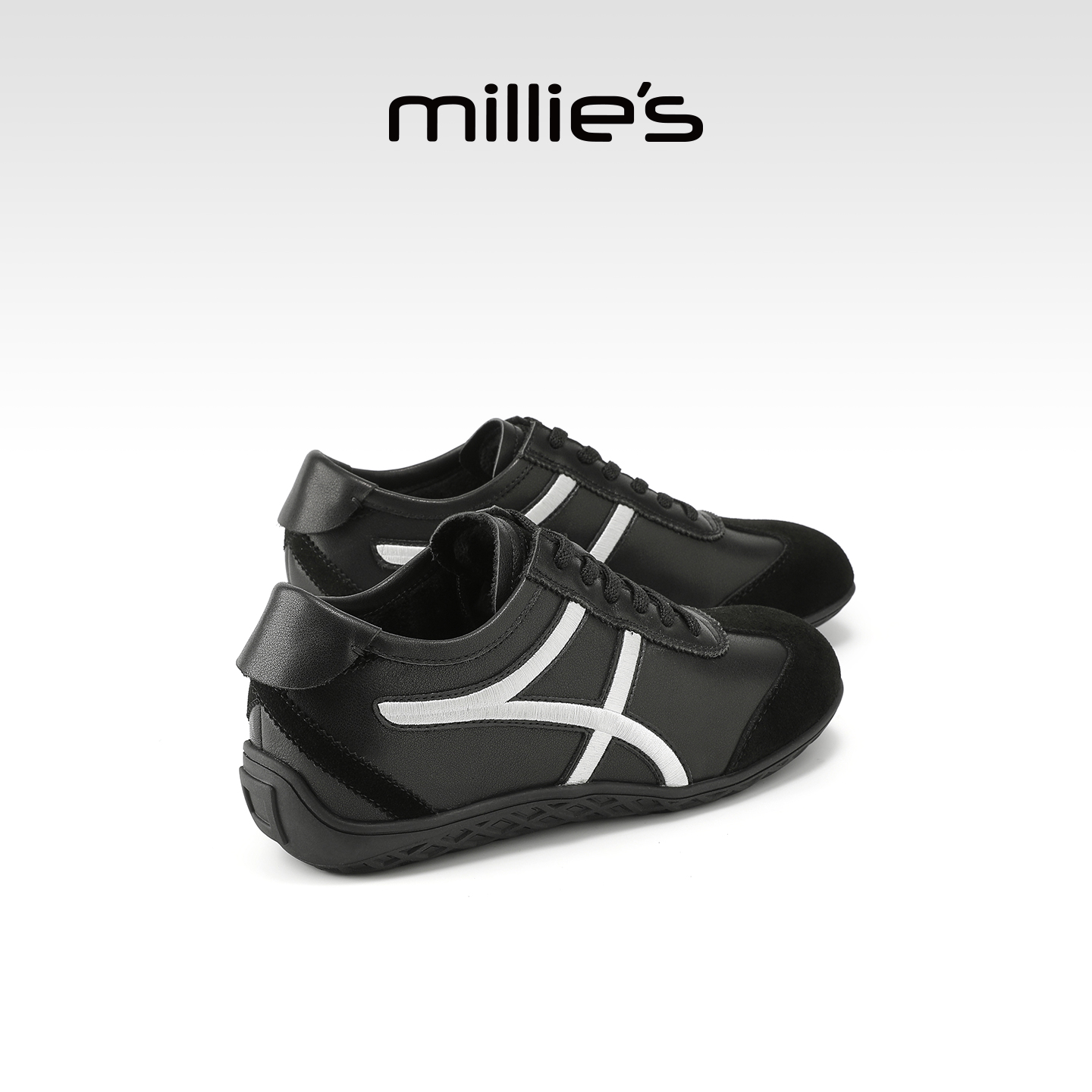 MILLIE'S/妙丽真皮休闲百搭鞋女