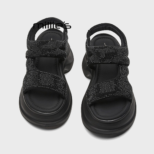 MILLIE'S/妙丽一字带露趾凉鞋