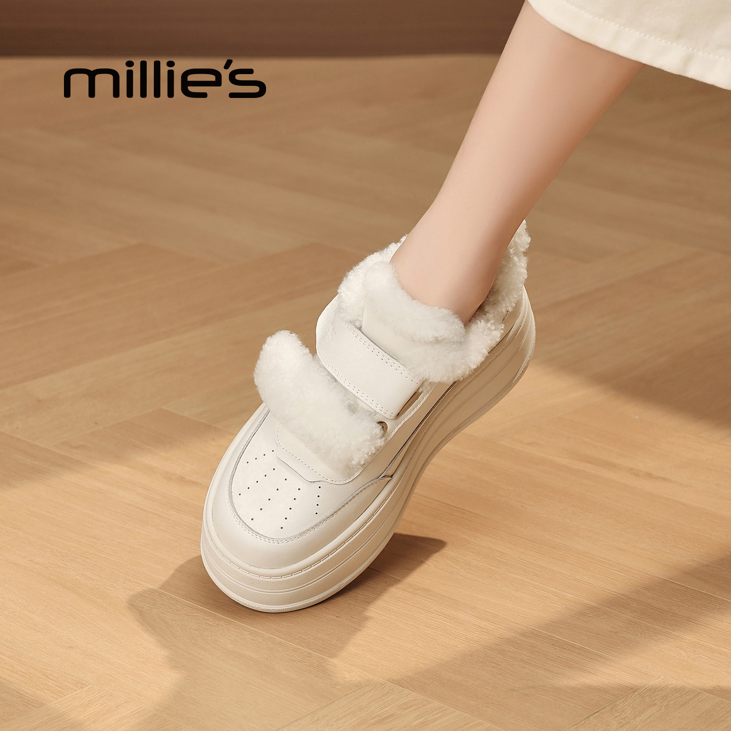 MILLIE'S/妙丽厚底魔术贴休闲鞋