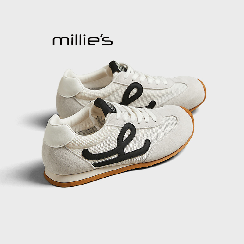 MILLIE'S/妙丽内增高德训鞋女