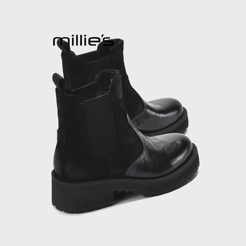 MILLIE'S/妙丽复古加绒烟筒靴