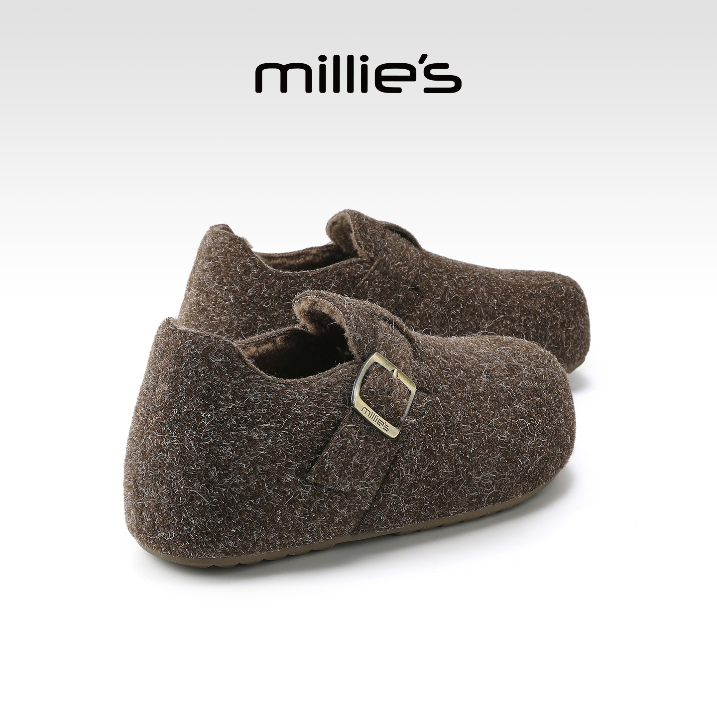 MILLIE'S/妙丽真皮复古勃肯鞋