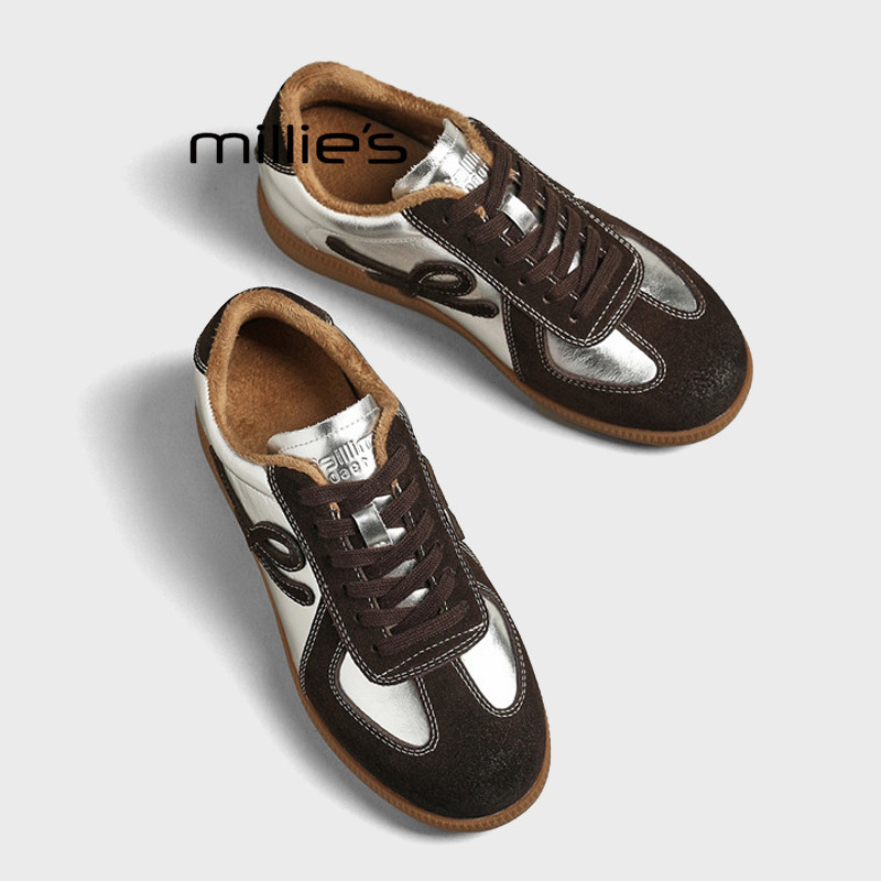 MILLIE'S/妙丽拼色阿甘休闲板鞋