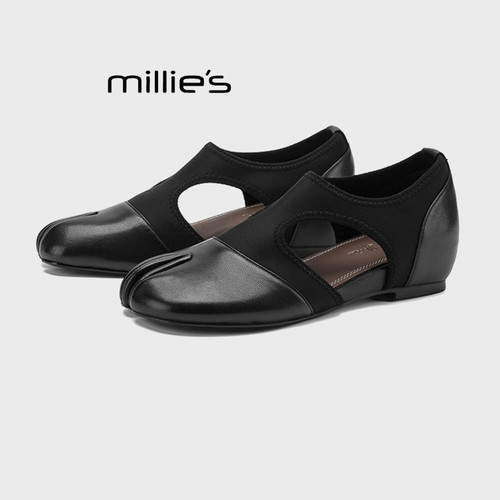 MILLIE'S/妙丽分趾丑萌浅口单鞋